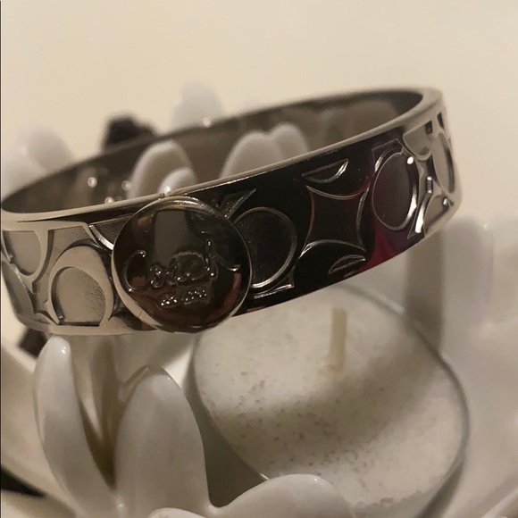 AUTHENTIC Coach Silver Bangle Bracelet - Picture 2 of 7
